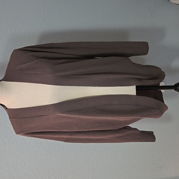 BABATON Aritzia Open Front Lucida Cardigan Lightweight Taupe Cocoon SZ Large - Picture 1 of 15